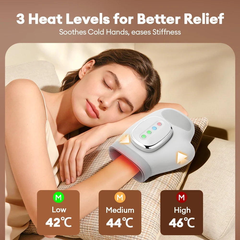 Electric Air Pressure Hand Massager – Finger Airbag Compress Thumb Acupoint Palm Kneading Glove 2026