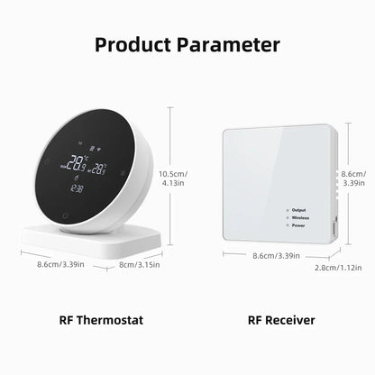 Smart Thermostat WiFi Temperature Controller for Water and Gas Boilers Two Piece Voice Assistant Compatible Fall 2025