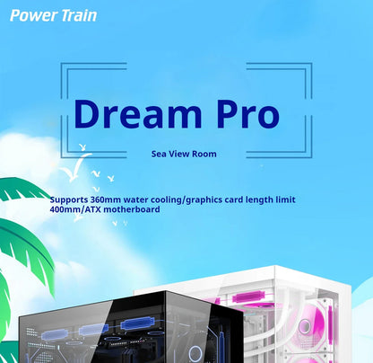 Gaming PC Case Dreamland Pro ATX Dual Glass 360mm Chassis