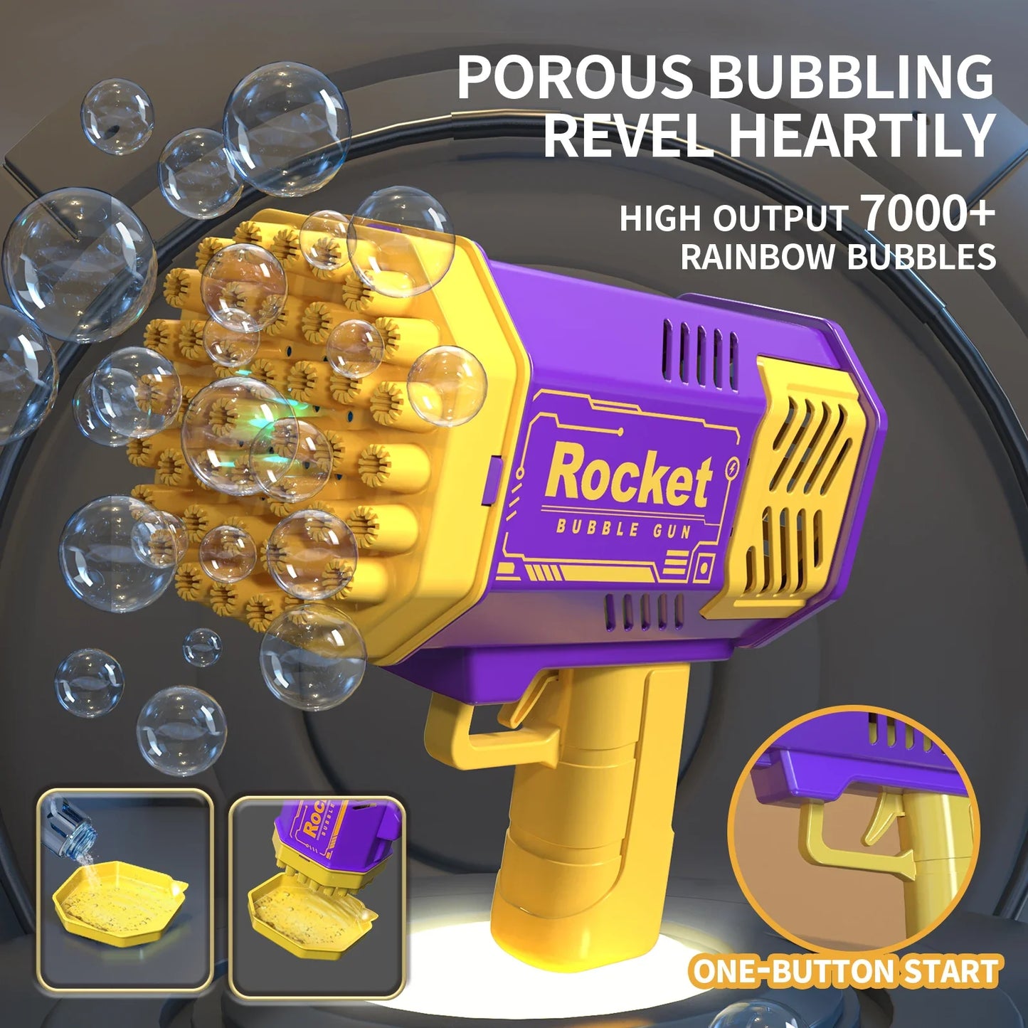 Electric 40-Hole Bubble Blaster Toy - Handheld Outdoor Fun for Kids, No Batteries or Bubble Solution Needed