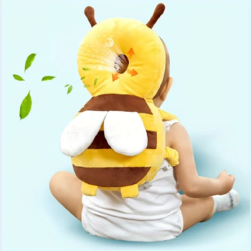 Baby Head Protection Pillow, Breathable Plush Anti-Fall Hat for Toddlers, Lightweight 30cm Soft Cushion