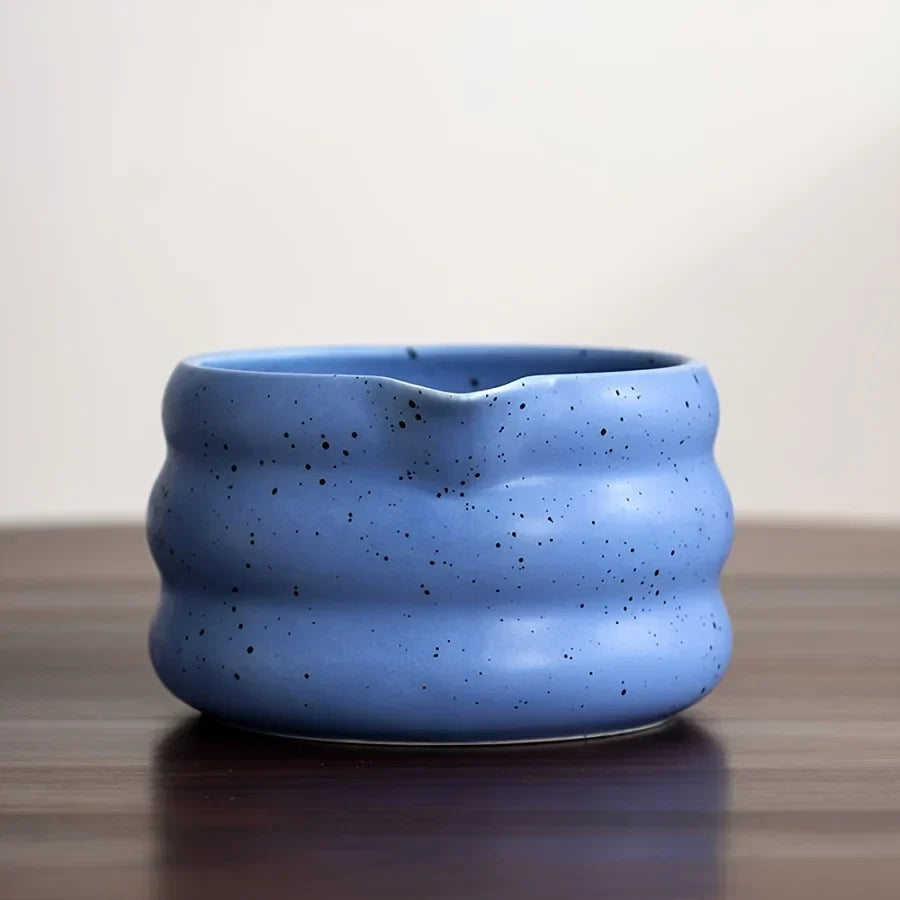 Matcha Bowl Ceramic Wavy Rim Tea Set With Song Dynasty Pointing Tool Fall 2025 Mindful Gift