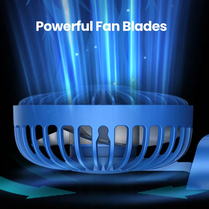 2400mAh/5000mAh Mini Portable Fan USB Rechargeable 3 Speeds, Handheld Pocket Fan with Lanyard & Base, Foldable Desk Fan