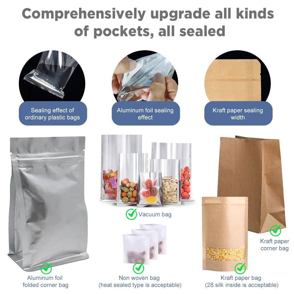 Heat Sealer 8 Inch Handheld Impulse Bag Sealer Compact Packaging Tool Fall 2025 Airtight Food Storage