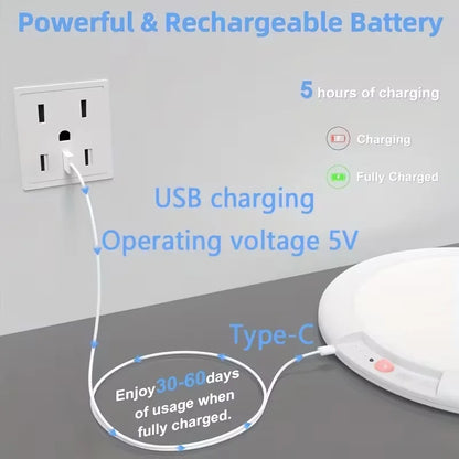 Motion Sensor Ceiling Light Magnetic Mount - Wireless LED With Remote USB-C Rechargeable, White Hallway Spring 2026
