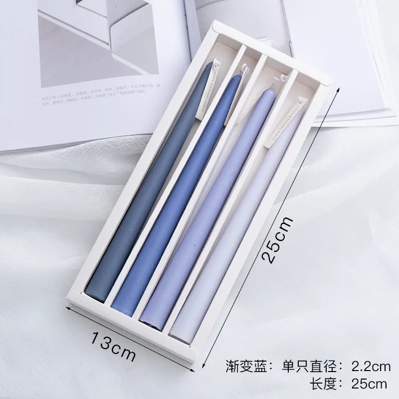 Taper Candles 4 Pack Slender Scented Smokeless Long Branch Wedding Table Decor Fall 2025 DIY Centerpieces