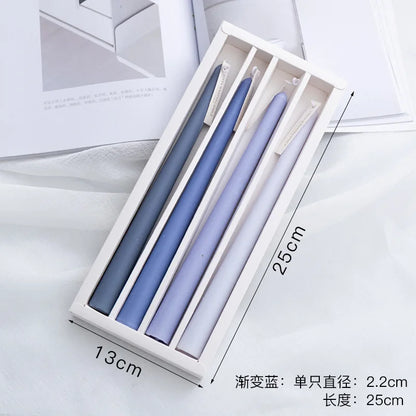 Taper Candles 4 Pack Slender Scented Smokeless Long Branch Wedding Table Decor Fall 2025 DIY Centerpieces