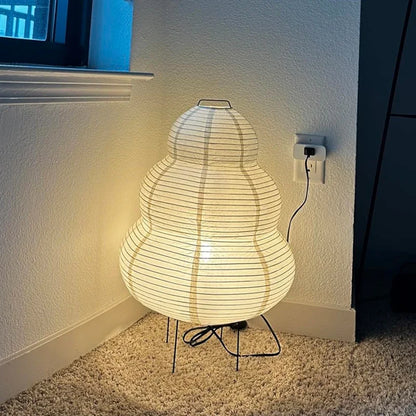 LED Rice Paper Lamp Tricolor Dimming Japanese Style