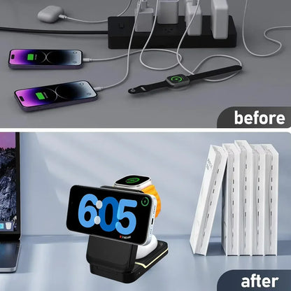 Foldable magnetic wireless charger – iPhone 12-16, Apple Watch, AirPods, USB-C, 15W 2026
