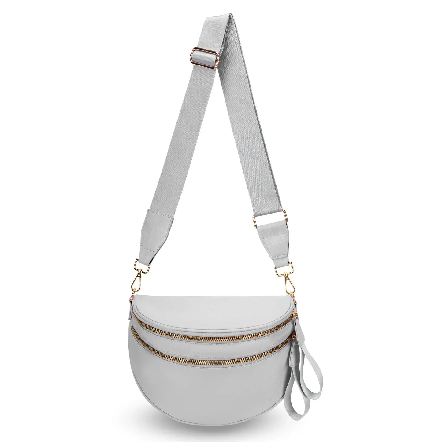 Casual women's checkered fanny pack – large capacity bum bag, adjustable crossbody mommy travel bag