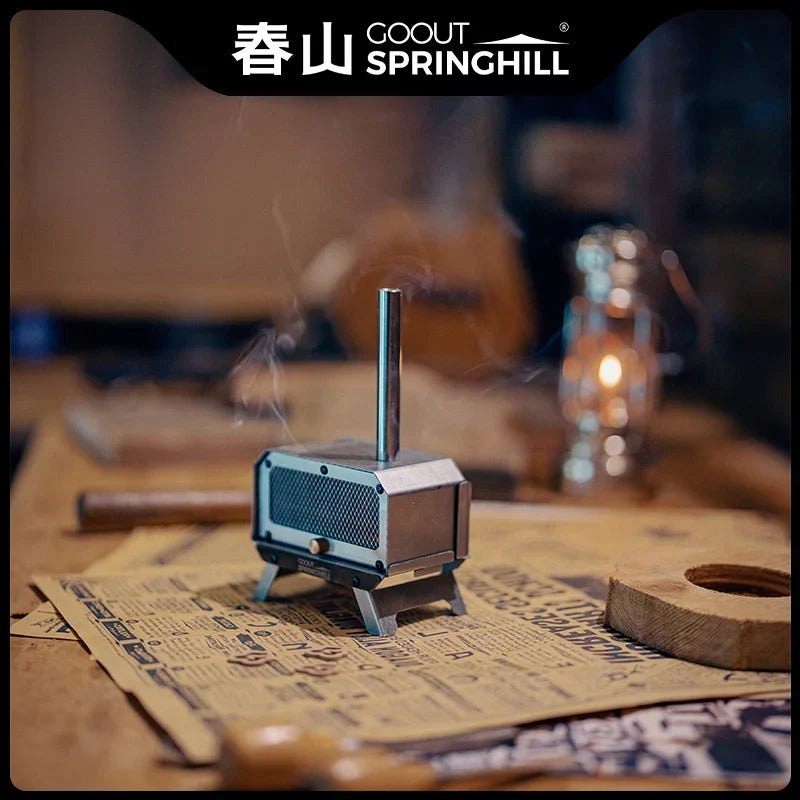 Portable Wood Stove Foldable Stainless Steel Mini Camping Incense Burner Fall 2025 Mosquito Control And Tabletop Aroma