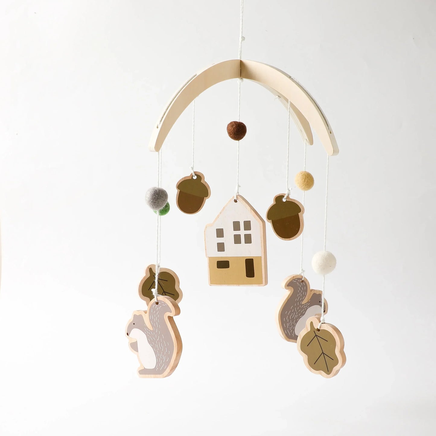 Baby Mobile Wooden Crib Hanging Toy Newborn Nursery Fall 2025 Soothing Music Developmental Gift