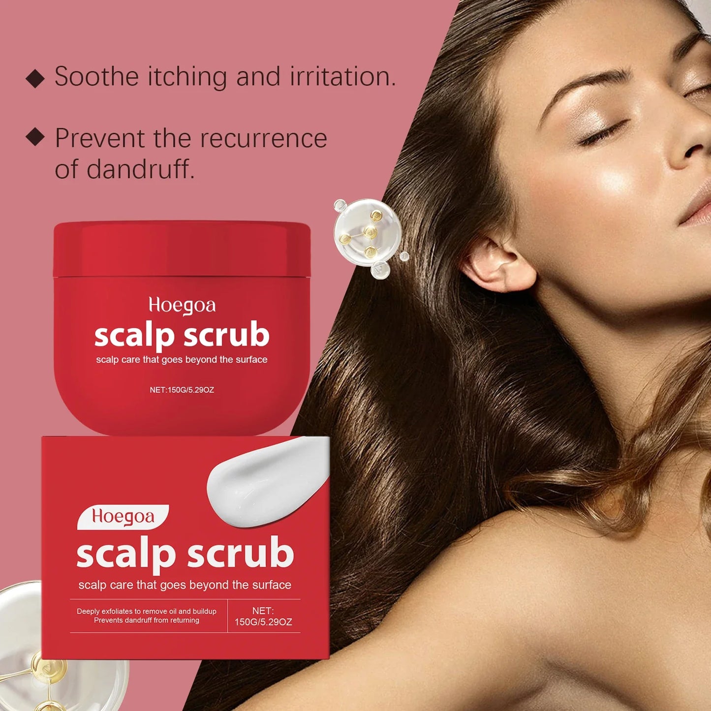 Scalp Scrub Exfoliating Shampoo Anti-Dandruff Deep Cleansing Nourishing All Hair Types