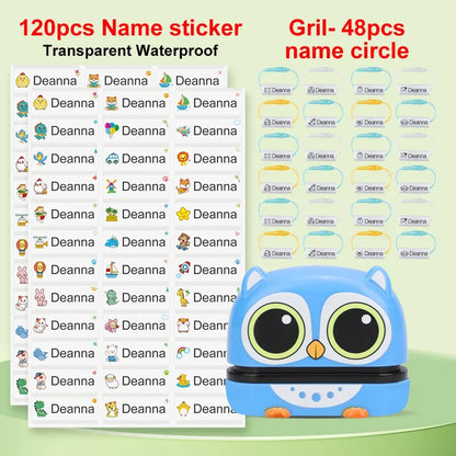 Customized Name Stamp Set - Engraved Waterproof Baby Name Seal, Perfect Kindergarten Gift