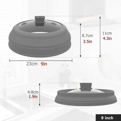 Microwave Splatter Cover 10.5 Inch Foldable Silicone Plate Cover Kitchen Essential Fall 2025 Steam Venting Easy Clean