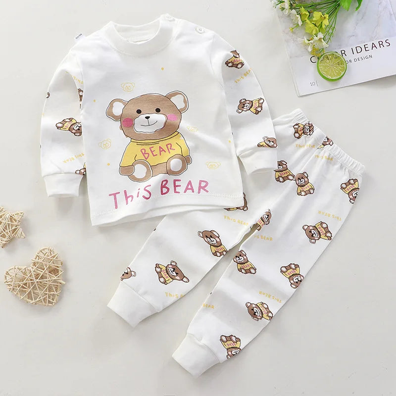 Soft cotton texture of children's autumn homewear