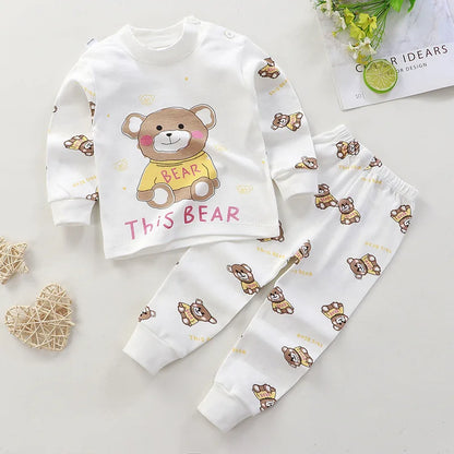 Soft cotton texture of children's autumn homewear