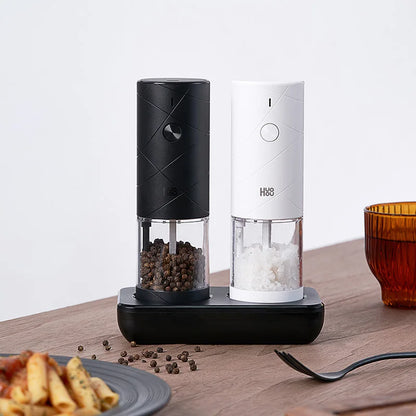 Electric Pepper Grinder Set With LED Light, 2Pc Salt And Spice Mill, 6 Grind Modes, Holiday 2025 Gift
