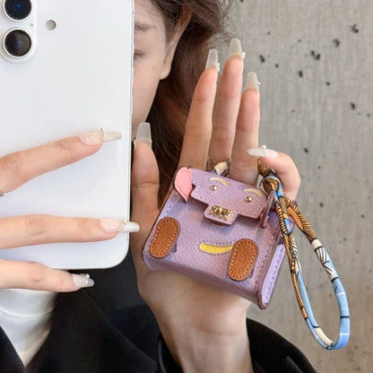 1+1 Free Birkin Inspired Mini Hand Bag - Tiny PU Leather Bag Charm