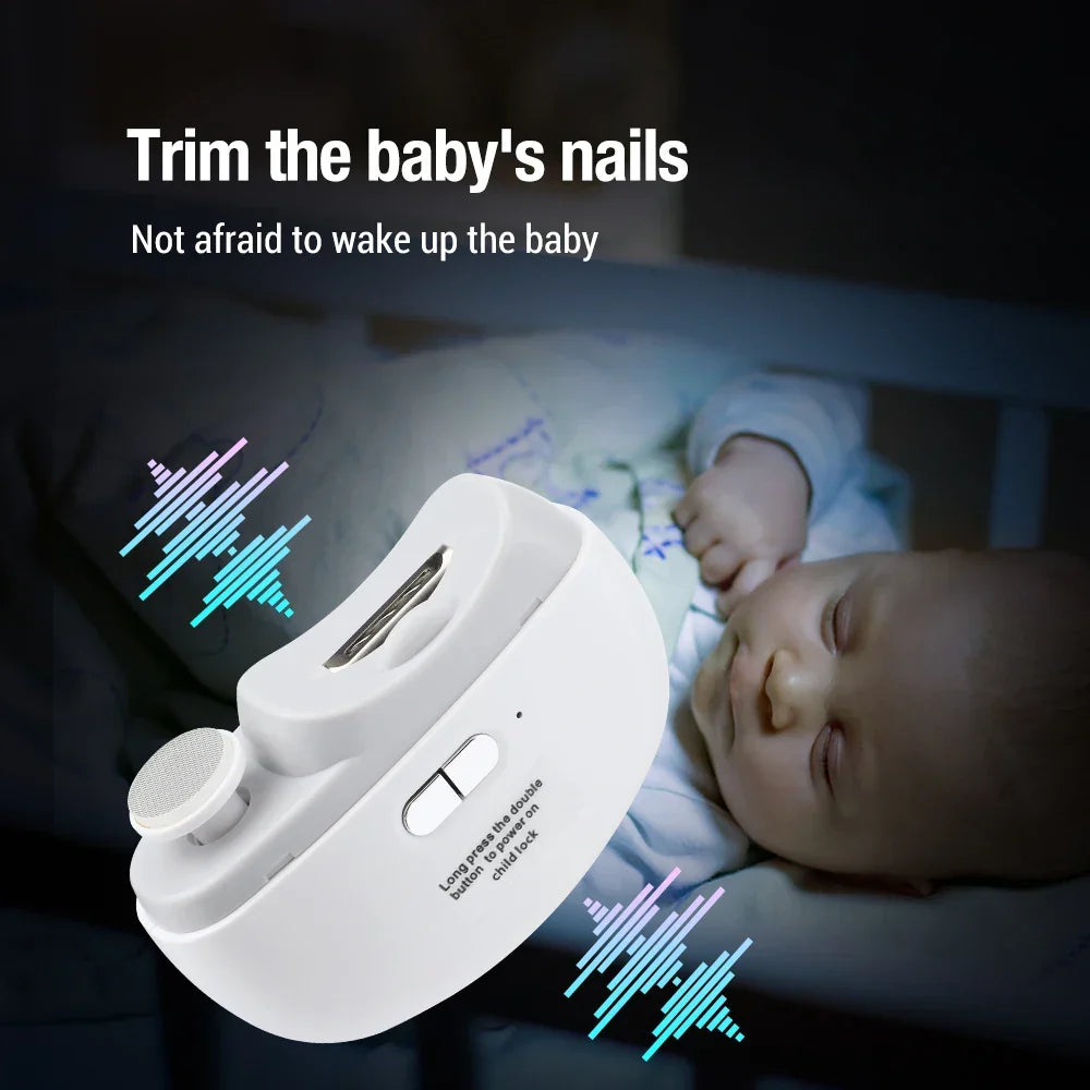 Electric Nail Clippers 2-in-1 Baby Manicure Trimmer Anti-Splash Infant Nail Groomer Newborn Care Fall 2025 Safe