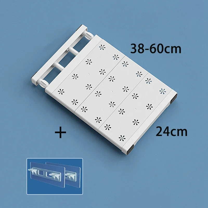 Wall-Mounted Adjustable Shelves - Home Organizers for Closet, Bathroom & Kitchen Storage