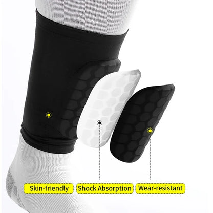 Football Shin Guard Sleeve Covers - Lightweight Elastic Protective Leg Sleeves for Men Women and Teens