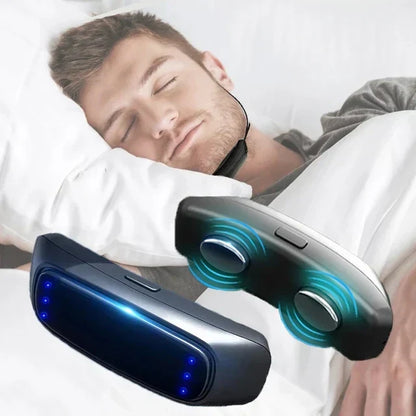 Anti Snoring Chin Strap Sleep Aid - TENS Jaw Stimulation, Adjustable Comfort, Fall 2025 Gift