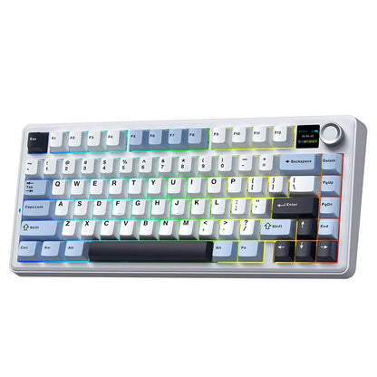 Gaming Mechanical Keyboard 75% Hot Swap RGB TFT Wireless