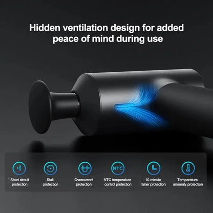 Massage Gun Black Fascia Gun Dual Mode 3 Gear Hot Pack Spring 2026 Wellness Intelligent Safety