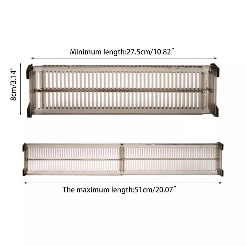 Adjustable Drawer Divider Partition Storage Organiser - 2pcs Set Home Organizers, No Tools Needed
