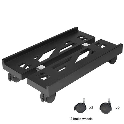 PC Tower Stand Adjustable Ventilated Base With Casters