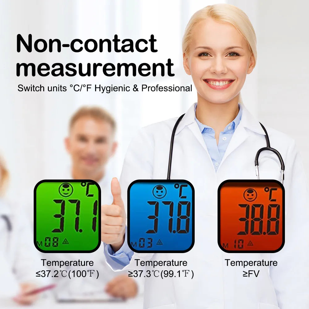 Infrared Forehead Thermometer 2-in-1 with Fever Alarm and LCD Display, Accurate Readings for Family, Back to School 2026