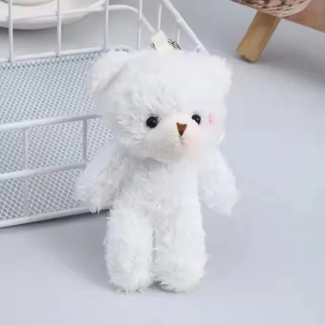 Variant image for Cute 12cm Plush Rabbit Keychain Doll - Soft Stuffed Animal Keychain Gift for Girls in Blush Pink-3