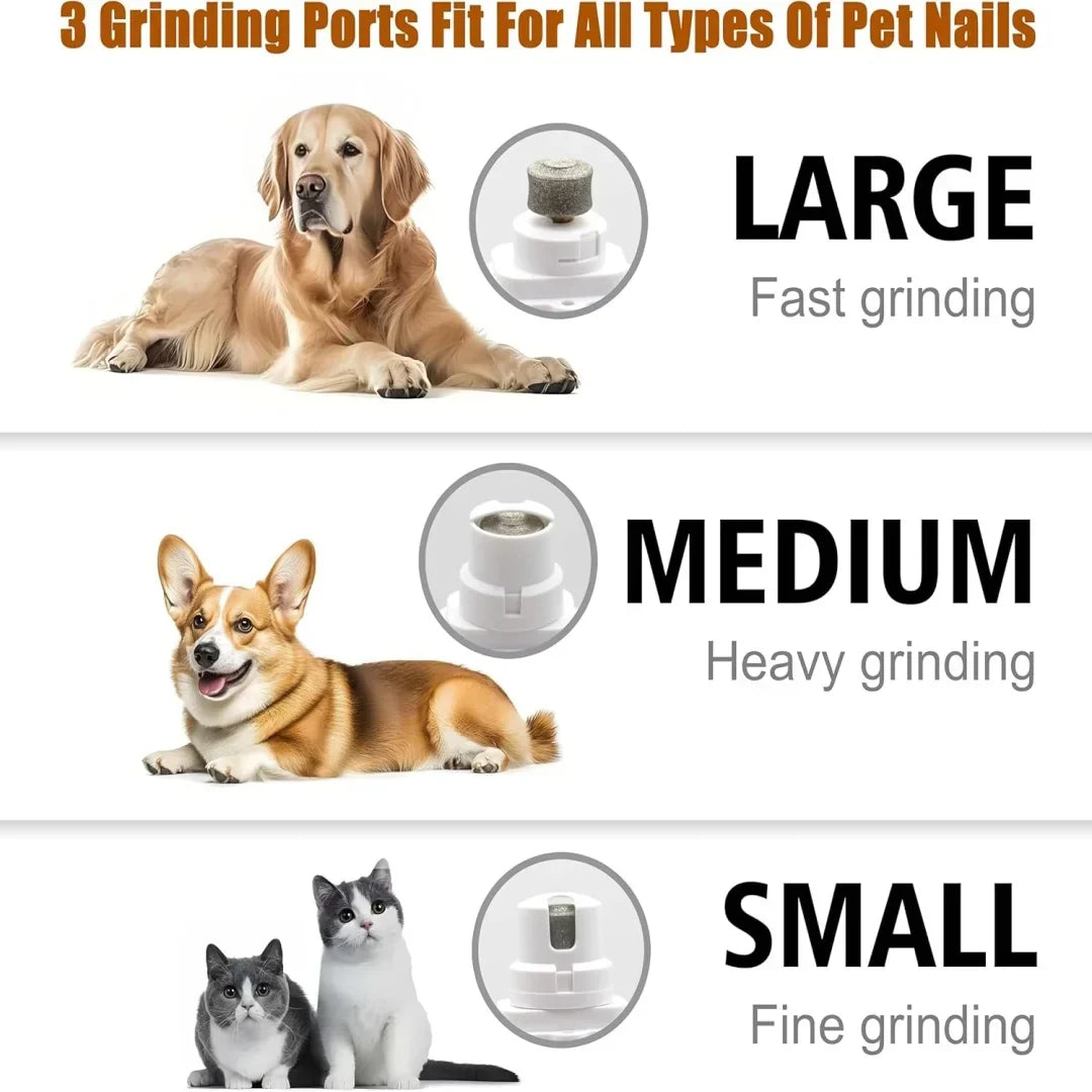 Pet Nail Grinder Quiet Grooming Tool With 2 LED Lights Safe Cat And Dog Nail Care Holiday Gifts 2026