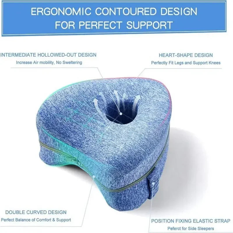Memory Foam Leg Pillow Orthopedic Thigh Support Cushion Sciatica Back Pain Relief Fall 2025