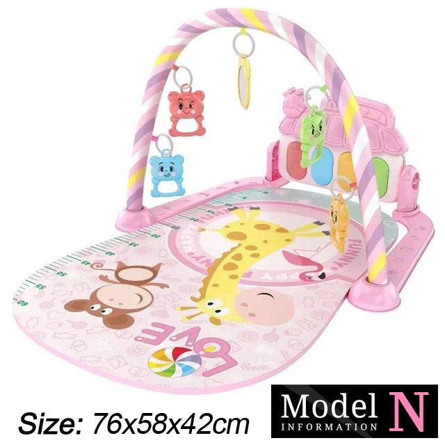 Baby Play Gym Piano Activity Mat With Hanging Toys Newborn Early Education Fall 2025 Sensory Motor Skill Gift
