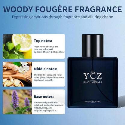 Perfume 50ml Unisex Marine Fragrance Long Lasting Woody Ocean Scent Gift Idea Fall 2026