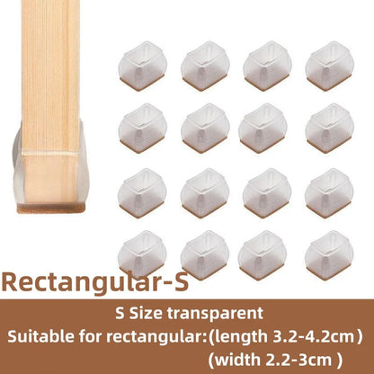 Silicone Non-Slip Furniture Leg Pads 16-Pack – Floor Protectors Chair Feet Leveling Mat 2026