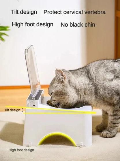 Smart Cat Feeder Infrared Auto Open Cover Dual Stainless Steel Bowls Fall 2025 Hands Free Anti Mouse Mess Free