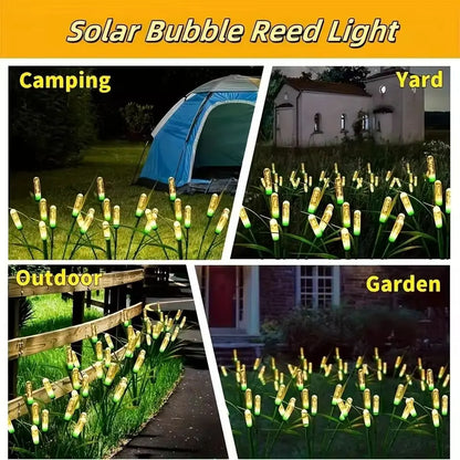 LED Solar Reed Garden Lights Plastic Outdoor Waterproof Swaying Pathway Lamps Summer 2026 Patio Decor