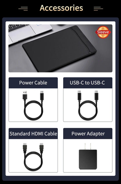 OLED 13.3 Portable Monitor Metal Frame Travel Display