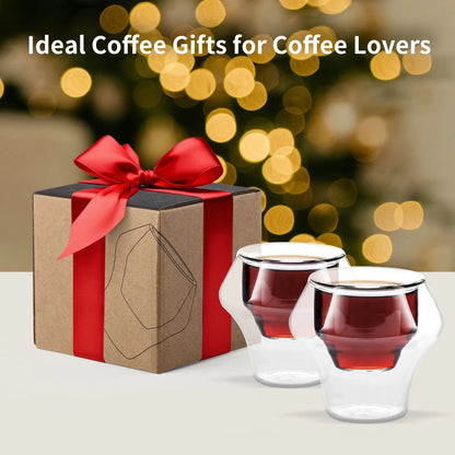 Double Wall Glass Espresso Cup Anti Scald Reusable Tea Mug Shot Glass, TikTok Viral Fall 2025 Artful Serving