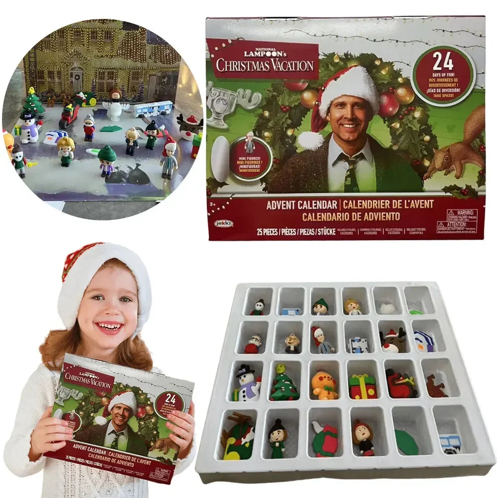 Advent Calendar 24 Days 3D Figures Christmas Countdown Gift