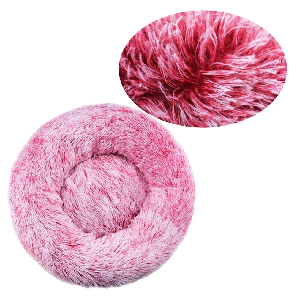 Pet Bed Round Plush Bed Winter Warm 2026 Washable Cozy Comfort For Pets