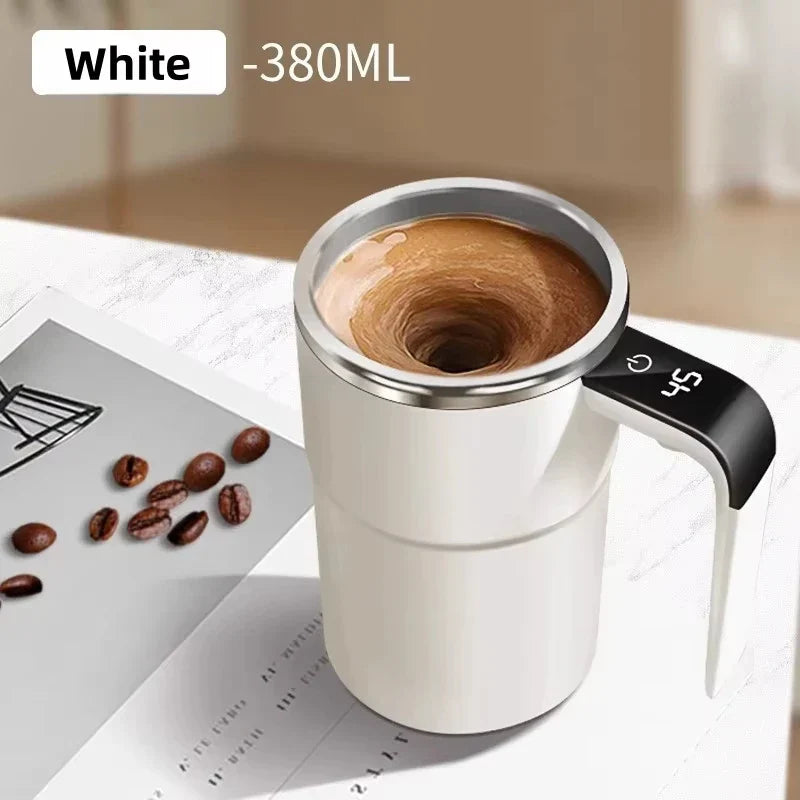 Self Stirring Mug 380ML Stainless Steel Interior USB Rechargeable Electric Coffee Cup Back To Work 2025 IP67 Waterproof