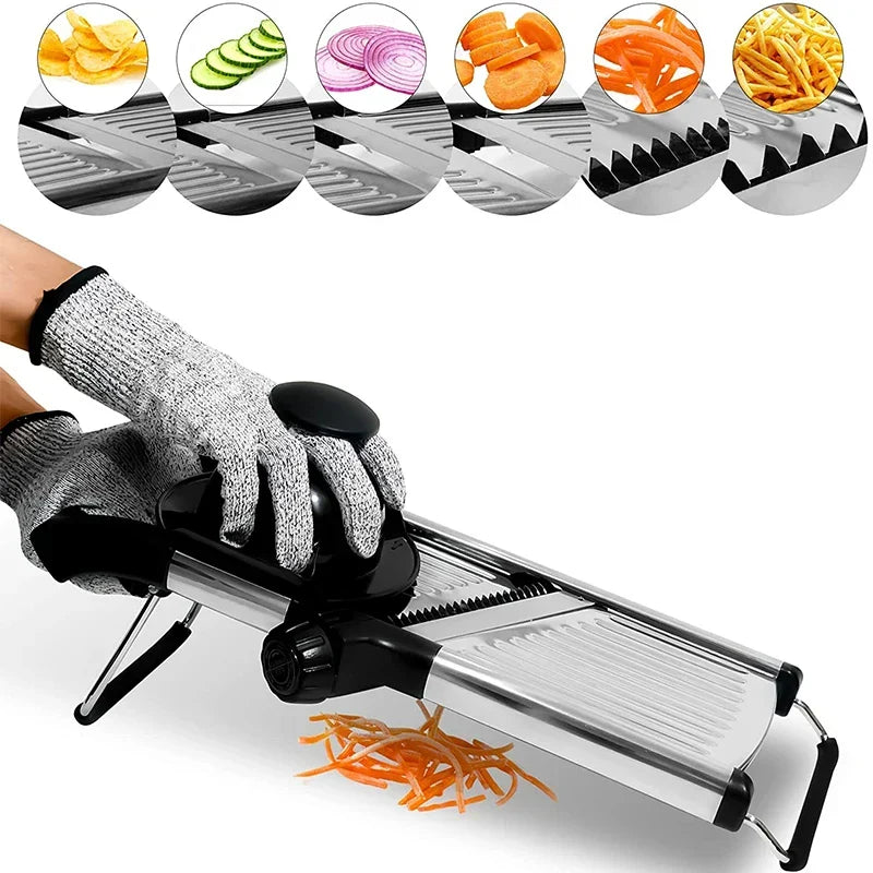 Mandoline Slicer Adjustable Stainless Steel Vegetable Cutter, Fall 2025 Kitchen Tool For Precise Julienne Slicing