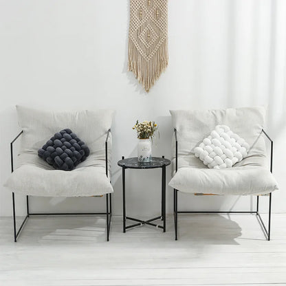 Knot Pillow Plush Square Hand-Woven Throw Cushion Living Room Decor Fall 2025 Cozy Support Decorative Accent