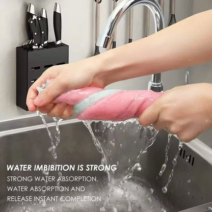 Reusable Cotton Dishwashing Cloths - 10-Pack Household Cleaning Towels in Random Colors