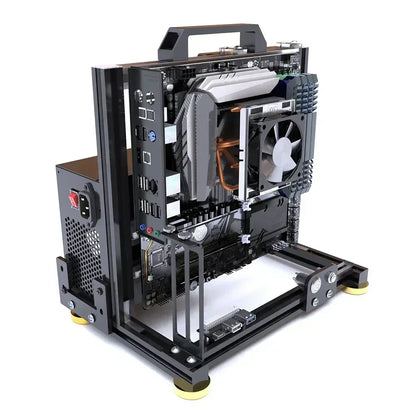 Open Frame ATX PC Case Rack Modular Water Air Cooling