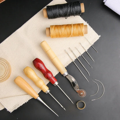 Leather Sewing Kit 13 Piece Set For Handbag And Shoe Repair, Viral DIY Gift Trend 2026 Handmade Stitching At Home